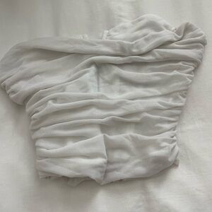 White Mesh Corset Top